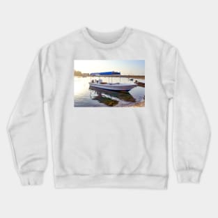 TOURIST BOAT IN THE HARBOUR Crewneck Sweatshirt